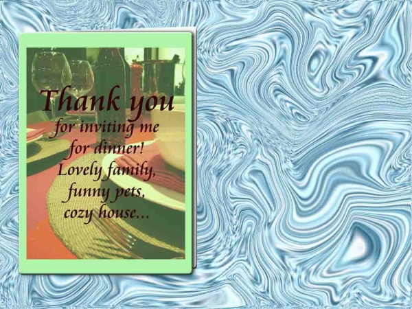 Creation of "Thank you" card: Step 7